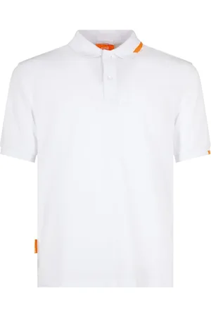 sunseeker Homme, Tops, Blanc, Taille: XL Polo Classique Blanc avec Détail de Tag Fluorescent