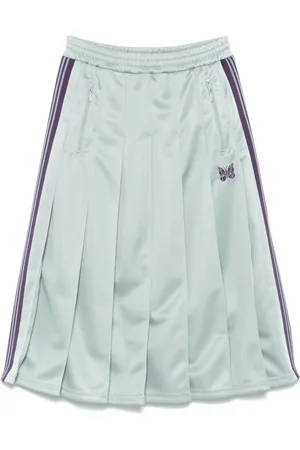 Pins & Needles Femme, Jupes, Vert, Taille: 38 FR Jupe Vert Sauge avec Détails à Rayures