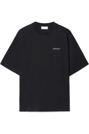 OFF-WHITE Homme, Tops, Noir, Taille: M T-shirt noir avec logo imprimé