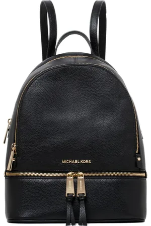 Michael Kors Femme, Sacs, Noir, Taille: ONE Size Sac à dos Rhea Noir avec Matériel Doré