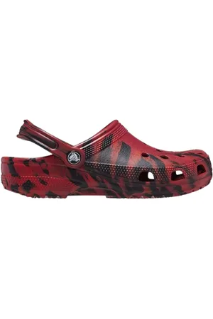 Crocs Homme, Chaussures, Multicolore, Taille: 45 EU Sabot Effet Marbre en Rouge