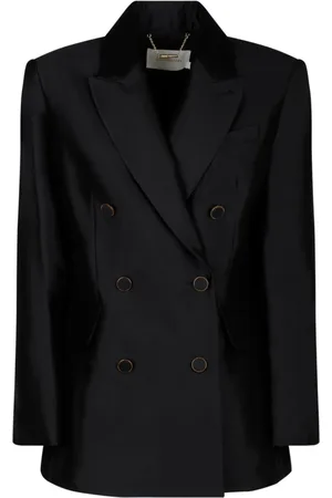 ZIMMERMANN Femme, Vestes, Noir, Taille: 38 FR Blazer noir à col châle Luminosity