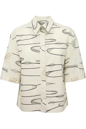 Max Mara Femme, Blouses et Chemises, , Taille: 38 FR Chemise courte en coton avec col français