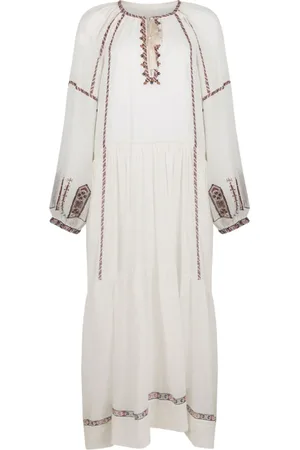 Isabel Marant Femme, Robes, Blanc, Taille: 38 FR Robe Maxi Ecru Florenza