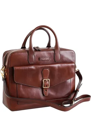 The Bridge Homme, Sacs, Brun, Taille: ONE Size Sac bandoulière en cuir marron avec fermeture éclair