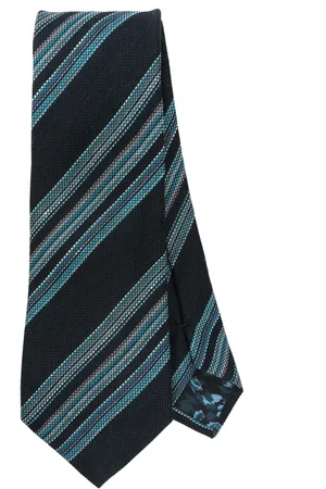 Paul Smith Homme, Accessoires, Bleu, Taille: ONE Size Cravate à rayures bloc pour hommes