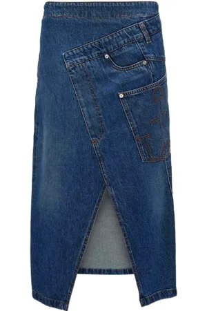 J.W.Anderson Femme, Jupes, Bleu, Taille: 34 FR Jupe Midi Bleue Torsadée