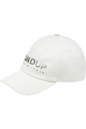 Dondup Homme, Accessoires, Blanc, Taille: ONE Size Casquette de Baseball en Toile Blanche