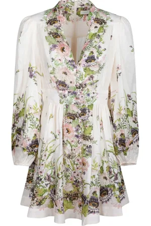 ZIMMERMANN Femme, Robes, Multicolore, Taille: 40 FR Robe Mini à Imprimé Floral