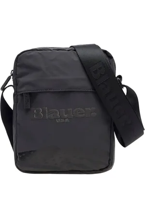 Blauer Homme, Sacs, Noir, Taille: ONE Size Sac Bandoulière Noir en Synthétique avec Plusieurs Compartiments