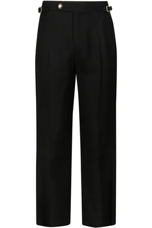 Casablanca Homme, Pantalons, Noir, Taille: M Pantalon Noir avec Plis Centraux