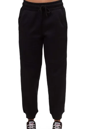 Calvin Klein Femme, Pantalons, Noir, Taille: 44 FR Pantalon Jog Tape Noir avec Logo
