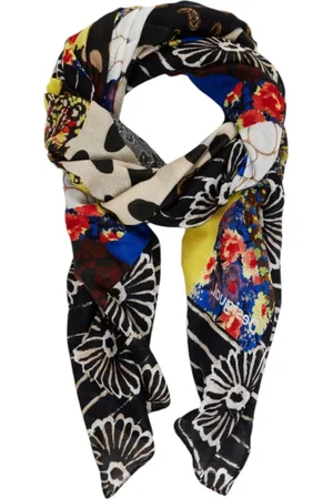 Desigual Femme, Accessoires, Multicolore, Taille: ONE Size Écharpe Femme Bleue Imprimée