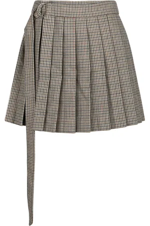 Ami Femme, Jupes, , Taille: 34 FR Jupe Mini Plissée Ourlet Évasé