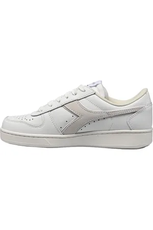 Diadora Homme, Chaussures, Blanc, Taille: 38 EU Baskets Basses en Cuir Blanc