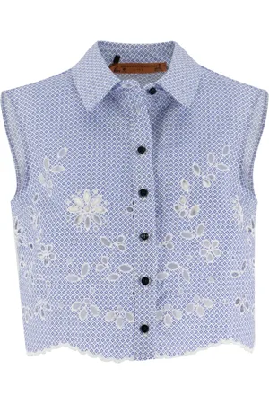 ERMANNO SCERVINO Femme, Blouses et Chemises, Bleu, Taille: 36 FR Chemise sans manches pour toutes occasions