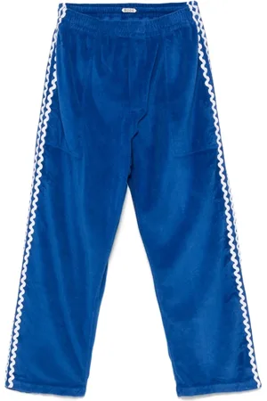 BODE Homme, Pantalons, Bleu, Taille: L Pantalon Bleu Saphir à Taille Élastique