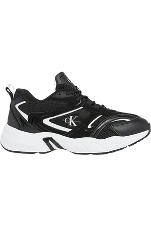 Calvin Klein Femme, Chaussures, Noir, Taille: 40 EU Baskets Retro Tennis Su-Mesh Noir/Blanc