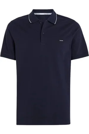 Calvin Klein Homme, Tops, Bleu, Taille: S Pique Tipping Polo Chemises