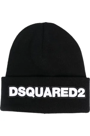 Dsquared2 Femme, Accessoires, Noir, Taille: ONE Size Bonnet Beanie Italien pour Femmes
