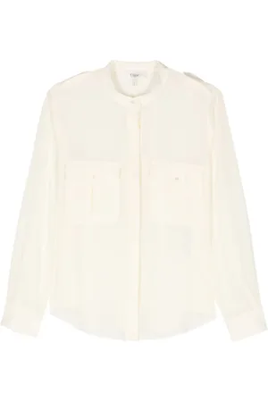 Chloé Femme, Blouses et Chemises, Blanc, Taille: 40 FR Collection de Chemises Élégantes