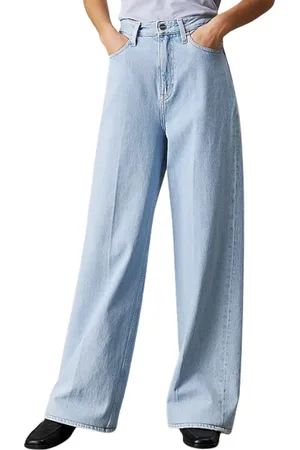 Calvin Klein Femme, Jeans, Bleu, Taille: W29 Denim Light Wide Leg Jeans