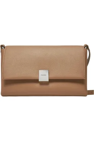 Calvin Klein Femme, Sacs, Brun, Taille: ONE Size Sac à bandoulière en simili cuir marron