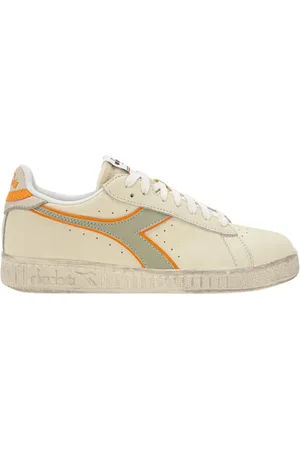 Diadora Homme, Chaussures, , Taille: 45 1/2 EU Chaussure de Sport Basse en Cuir Jaune