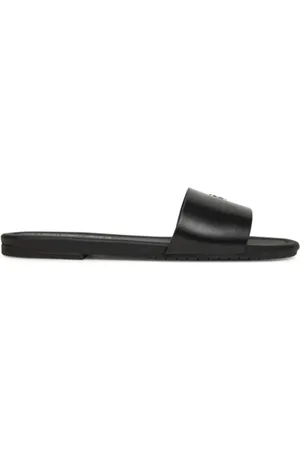 Calvin Klein Femme, Chaussures, Noir, Taille: 37 EU Sandale plate noire glissante