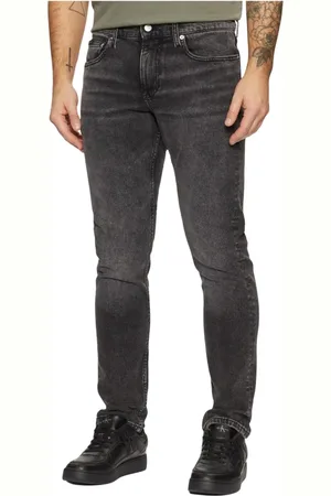 Calvin Klein Homme, Jeans, Gris, Taille: W36 L34 Jean droit en denim gris avec fermeture éclair