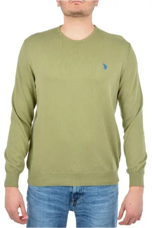 U.S. Polo Assn. Homme, Sweatshirts et sweats à capuche, Vert, Taille: 2XL Pull col rond vert Burt