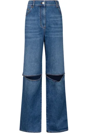 J.W.Anderson Femme, Jeans, Bleu, Taille: 38 FR Jean Délavé Coupe Bleu