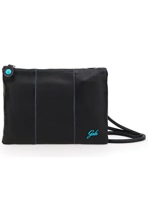 Gabs Femme, Sacs, Noir, Taille: ONE Size Pochette en cuir noir avec bandoulière réglable