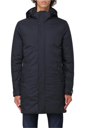 MOORER Homme, Manteaux, Bleu, Taille: L Imperméable lisse de la ligne Acqua