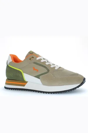 HARMONT&BLAINE Homme, Chaussures, Multicolore, Taille: 41 EU Baskets Beige Bassotto Logo Daim