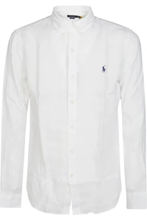 Ralph Lauren Homme, Chemises, Blanc, Taille: L Chemise en Lin