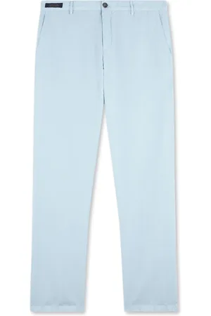 Paul & Shark Homme, Pantalons, Bleu, Taille: M Pantalon Chino en Lin et Coton Polyvalent