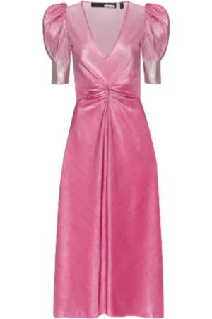 ROTATE Femme, Robes, Rose, Taille: 36 FR Robe Plissée Rose Dégradée