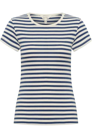 Part Two Femme, Tops, Bleu, Taille: 36 FR Tee-shirt à rayures Oceania Stripe