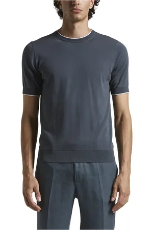 PESERICO SIGN Homme, Pulls, Bleu, Taille: 2XL T-shirt en coton pur