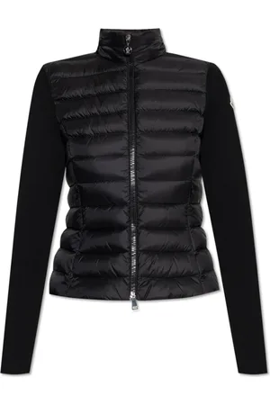 Moncler Femme, Pulls, Noir, Taille: 42 FR Gilet avec devant matelassé