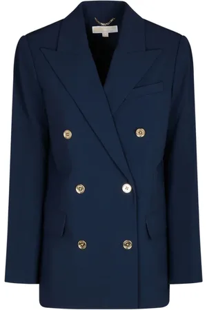Michael Kors Femme, Vestes, Bleu, Taille: 36 FR Midnight Double Breasted Blazer