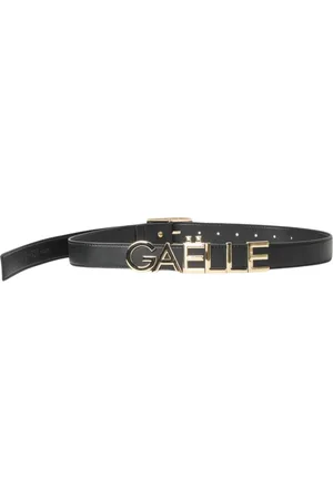 GAËLLE Femme, Accessoires, Noir, Taille: ONE Size Ceinture Lettres Or Noir avec Eco-cuir