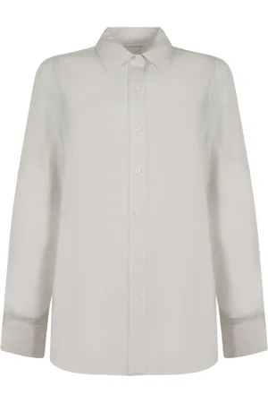 Calvin Klein Femme, Blouses et Chemises, Blanc, Taille: 38 FR Chemise Craie Boutons Col Classique