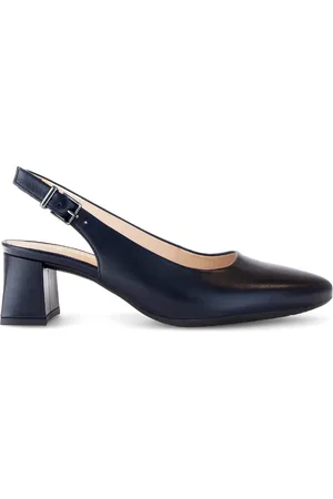 Gabor Femme, Chaussures, Bleu, Taille: 39 EU Brides Arrières bleues en cuir lisse