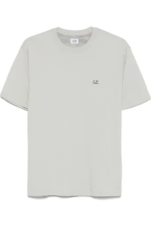 C.P. Company Homme, Tops, Gris, Taille: L T-shirts Bleus Renard pour Homme