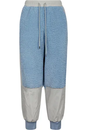 J.W.Anderson Homme, Pantalons, Bleu, Taille: M Pantalon de Survêtement à Blocs de Couleur Jambe Fuselée