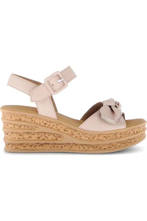 Gabor Femme, Chaussures, Rose, Taille: 39 EU Sandales en cuir lisse