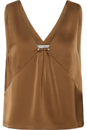 Gestuz Femme, Tops, Brun, Taille: 44 FR Haut Élégant avec Bretelles larges
