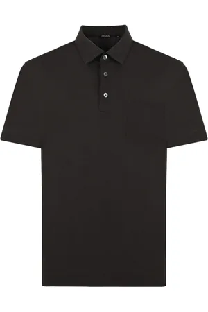 Ermenegildo Zegna Homme, Tops, Brun, Taille: M Polo Marron avec Poche Avant